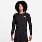 【NIKE】★ラッシュガード★ Men's Long-Sleeve Rashguard Nike Men's Long Sleeve Hydroguard Swim Shirt Rashguard Black